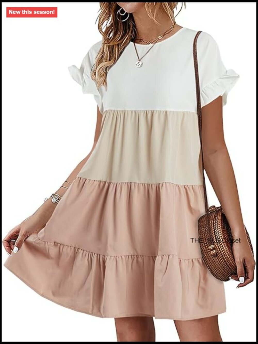 Ruffles Boho Floral Printed Babydoll Loose Swing Casual Mini Dress